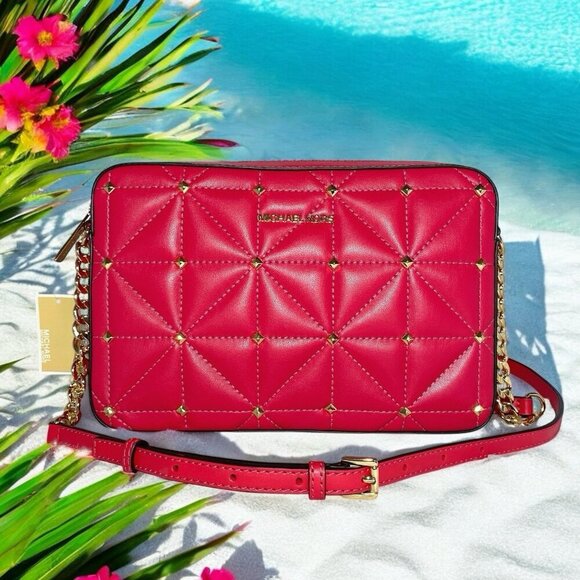 Michael Kors Pink Jet Set Small Crossbody Bag NWT - Picture 3 of 9